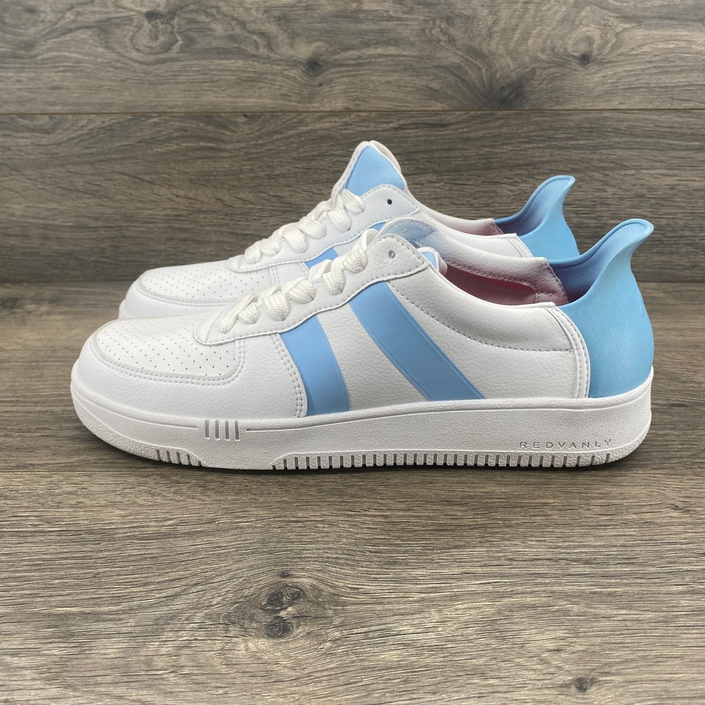 REDVANLY Contender Men's Sneakers Shoes Size US 12 White Blue Style S2502‎
